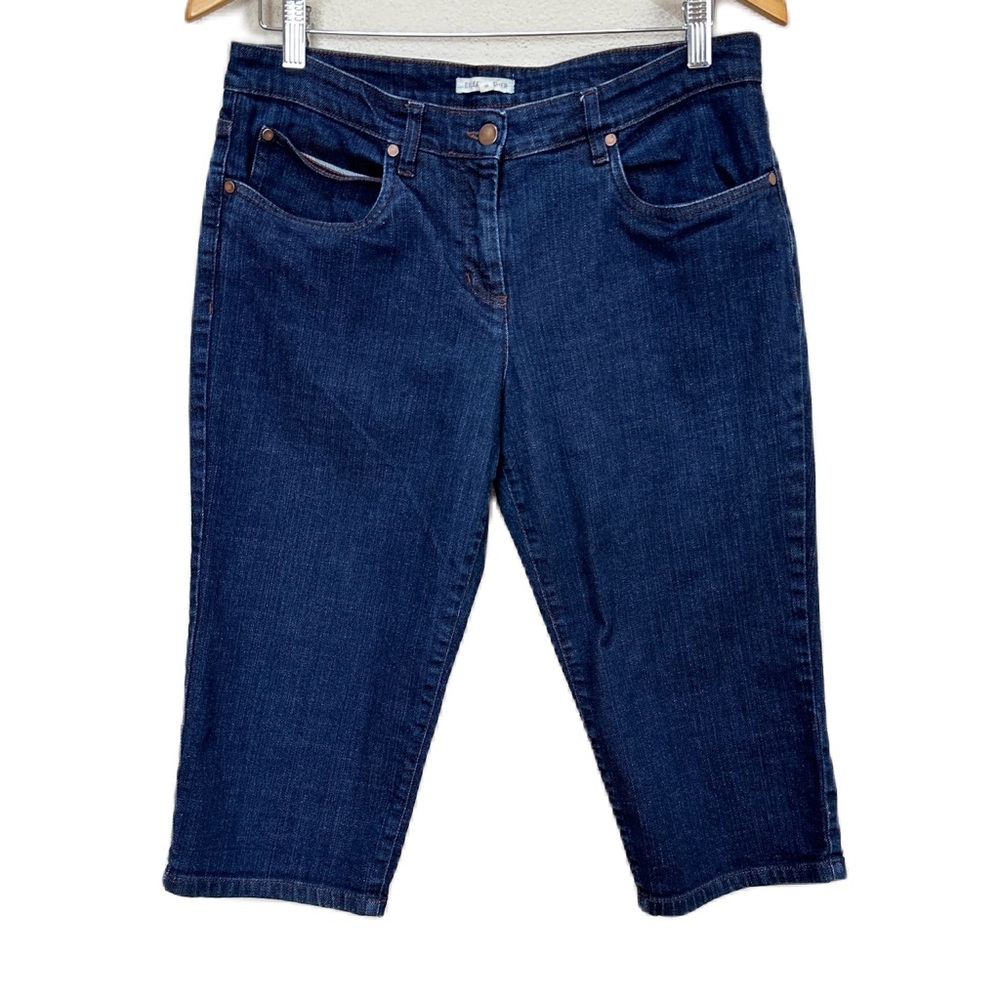 Eileen Fisher Denim Capris‎ Dark Wash Jeans Women’s Medium
